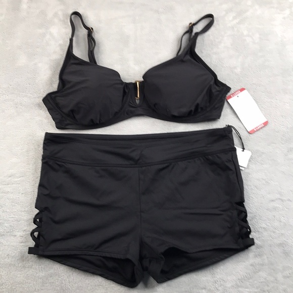 Other - Anne Cole/Shade & Shore Black Bikini Size XL New with tags